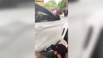 Man's Calf Was Injured By Car Door While Driving
