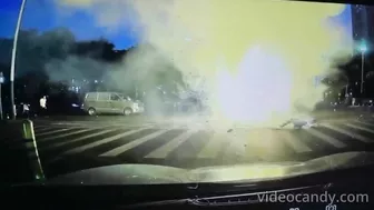 Electric Scooter Catches Fire, Driver Injured