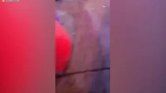 People At The Market Scream In Fear As The Truck Is Overloaded