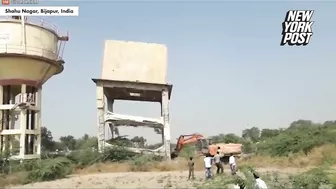 A Falling Water Tank Crushed A Man By Nearly An Inch