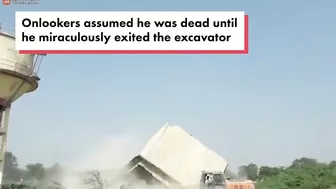 A Falling Water Tank Crushed A Man By Nearly An Inch