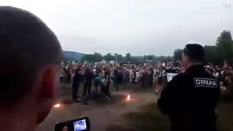 Fire Breather Sets His Own Face On Fire When Performance Goes Wrong