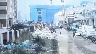 Heavy Object Falls On Crane Worker