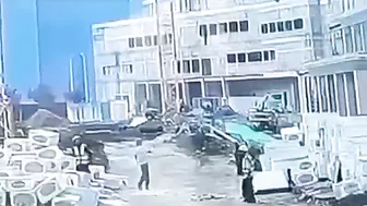 Heavy Object Falls On Crane Worker