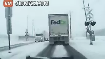 Horrible Train Accident On Snowy Winter Day