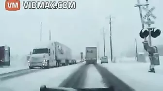 Horrible Train Accident On Snowy Winter Day