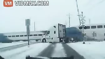 Horrible Train Accident On Snowy Winter Day