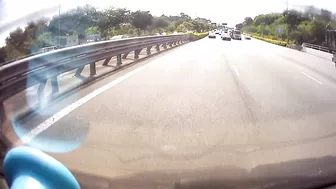 Terrifying Moment Cyclist Is Thrown From Motorbike In Accident