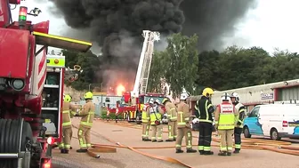 A Huge Inferno Engulfs An Oil And Gas Plant In An Industrial Area