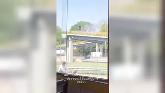 Idiot Hiker Falls Over Guardrail