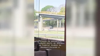 Idiot Hiker Falls Over Guardrail