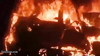 Indian Driver Burned Alive After Accident