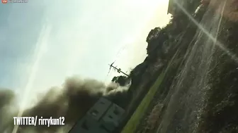 Japanese Military Helicopter Crashes Into Residential Area