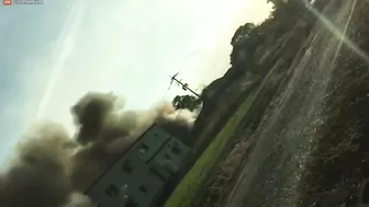 Japanese Military Helicopter Crashes Into Residential Area