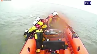 Lifeboat Crew Rescues Woman Who Can't Swim From Rooftop