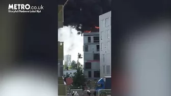 Man Escapes Burning Building By Grabbing Crane Hook
