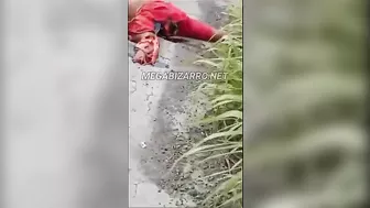 Man's Body Destroyed By Truck