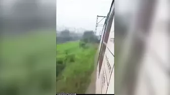 Man Performs Silly Stunt On Top Of Train And Gets Electrocuted