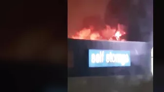 Paint Warehouse Fire Causes Huge Fireball To Light Up The Sky