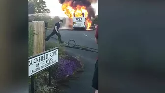 Minibus Burns Down Quiet Street