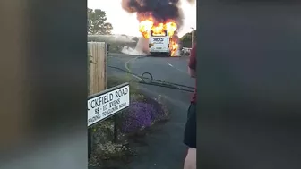 Minibus Burns Down Quiet Street