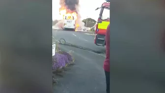 Minibus Burns Down Quiet Street