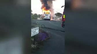 Minibus Burns Down Quiet Street