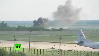 Moment An-26 Crashes While Landing In Russia