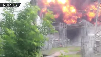 Video Captures Moment Massive Explosion Occurs At Russian Power Plant