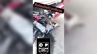 Motorcyclist Hits Moving Bus And Falls Face Down