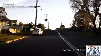 Motorcyclist Nearly Had An Accident After Turning Too Fast