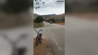 The Motorcyclist Was Thrown More Than 200 Meters