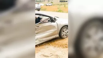 The Motorcyclist Was Thrown More Than 200 Meters