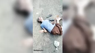 Old Woman Hit By Truck