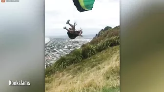 The Paraglider Was Thrown Into The Air And Fell Back To The Ground Dramatically