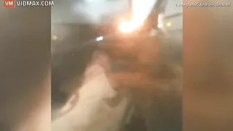 Passengers Scream In Terror As Plane Wing Catches Fire