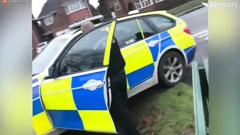 Passerby Abuses Police After Car Crashes Into Mailbox
