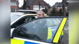 Passerby Abuses Police After Car Crashes Into Mailbox
