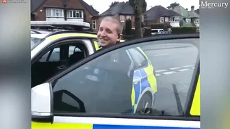Passerby Abuses Police After Car Crashes Into Mailbox