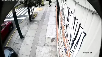 Pedestrians And Buses Merge Into One