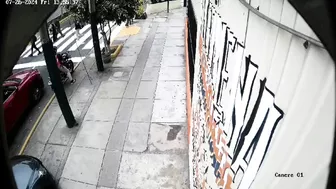 Pedestrians And Buses Merge Into One