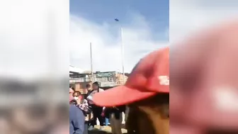 Pedestrian's Head Hit By Bus