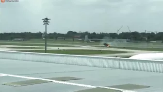 South Korean Passenger Plane Overruns Runway And Catches Fire, Pilot Injured