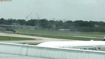 South Korean Passenger Plane Overruns Runway And Catches Fire, Pilot Injured
