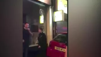 Police Car Loses Control And Rushes Into Crowd