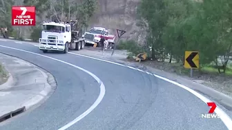Quick-thinking Driver Risks Life By Overturning Truck