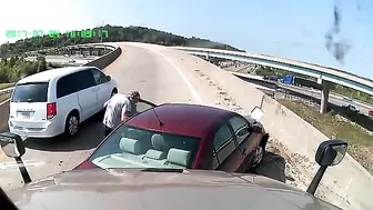 Reckless Driver Causes Accident After Changing Shirt While Driving