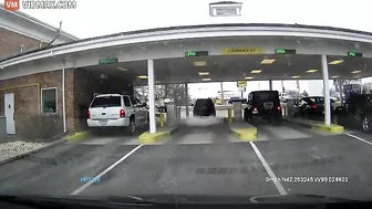 The SUV Accelerated Out Of The Bank Driveway And Took Off.