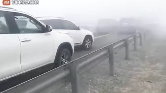 Heavy Fog Causes Horrific Accident On Dubai Highway