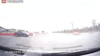 Horrifying Moment Driver Is Hit By Another Car While Driving